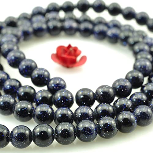Exquisite handgefertigte Perlen, sternenklarer Sandstein, verstreute Perlenschmuck, Galaxie-Armband, weibliche Halskette, Ohrringe, Größe: 8 mm, 47 Stück von VALISS