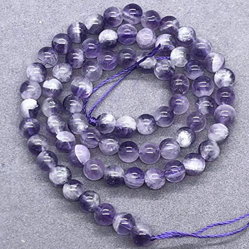 VALISS Exquisite Handgemachte Perlen, Natürliche Träumende Amethyst Lose Perlen Runde Perlen Schmuck Armband DIY Halbfertigkeit Mit Perlen Zubehör (Color : 4mm 95pcs) von VALISS