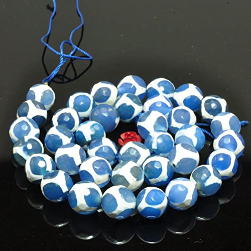 VALISS Exquisite handgefertigte Perlen, Achatschmuck, geschnittene Fußballperlen, handgefertigte Armbänder, DIY-Halsketten, handgefertigte Perlen. Größe: 10 mm, 37 Stück VALISS Exquisite handgefertigte Perlen, Achatschmuck, geschnittene Fußballperlen, handgefertigte Armbänder, DIY-Halsketten, handgefertigte Perlen. Größe: 10 mm, 37 Stück von VALISS