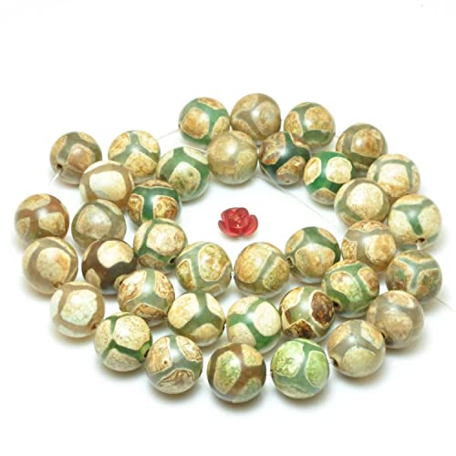 VALISS Exquisite handgefertigte Perlen, Fußball-Achat lose Schmuckprodukte Runde Perlen Glatte Perlen Handgemachte Armband Halskette DIY Material Perlen Handgemachte Perlen. (Size : 10mm 37pcs) von VALISS