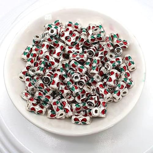 VALISS Exquisite handgefertigte Perlen, Loch aus Legierung 2.0, geteilt, langes Perlentrennrohr, Eimer-Perlen, Zubehör zum Trennen der Perlen. Farbe: 4, Größe: 10 Stück VALISS Exquisite handgefertigte Perlen, Loch aus Legierung 2.0, geteilt, langes Perlentrennrohr, Eimer-Perlen, Zubehör zum Trennen der Perlen. Farbe: 4, Größe: 10 Stück von VALISS