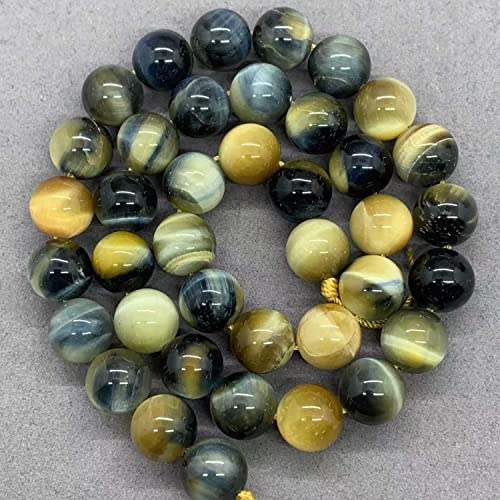 VALISS Exquisite handgefertigte Perlen, halbfertige Perlen aus natürlichem Traumauge Tigerauge, 4/6/8/10/12 mm, Tigerauge, Farbe: 10 mm, 38 Stück VALISS Exquisite handgefertigte Perlen, halbfertige Perlen aus natürlichem Traumauge Tigerauge, 4/6/8/10/12 mm, Tigerauge, Farbe: 10 mm, 38 Stück von VALISS