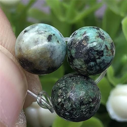 VALISS Exquisite handgefertigte Perlen, halbfertiger DIY-Armbandschmuck mit natürlichen losen Steinen und Perlen. (Farbe: 6 mm, 63 Stück) von VALISS