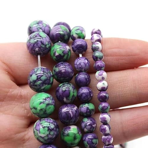 VALISS Exquisite handgefertigte Perlen, lila Regentropfen, Streuperlen, Zubehör, Ohrringe, Anhänger, DIY, halbfertige Armbänder, handgefertigte Perlenkette für Männer und Frauen. Größe: 6 mm, 63 Stück VALISS Exquisite handgefertigte Perlen, lila Regentropfen, Streuperlen, Zubehör, Ohrringe, Anhänger, DIY, halbfertige Armbänder, handgefertigte Perlenkette für Männer und Frauen. Größe: 6 mm, 63 Stück von VALISS