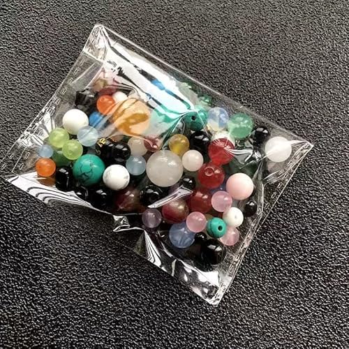 VALISS Exquisite handgefertigte Perlen, lose Achat-Perlen und runde Perlen-Halbfabrikate werden verpackt und mit opalgroßen Perlen gemischt, die zufällig gewogen werden. (Farbe: 200) von VALISS