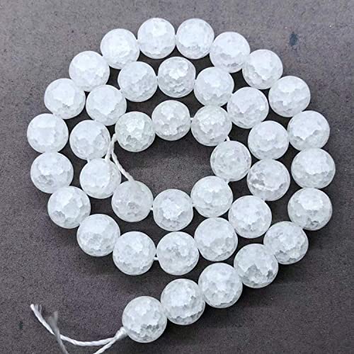VALISS Exquisite handgefertigte Perlen, natürliche weiße Glasperlen Großhandel lose Perlen 6/8/10/12/14m Armband Halskette DIY-Zubehör. (Color : 6mm 63pcs) von VALISS