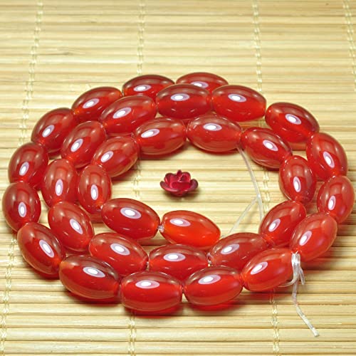 VALISS Exquisite handgefertigte Perlen, roter Achat, natürliche lose Schmuckprodukte, glatte Reisperlen, handgefertigtes Armband, DIY-Material, Halskette, weibliche Handperlen (Größe: 10 x 14 mm, 27 VALISS Exquisite handgefertigte Perlen, roter Achat, natürliche lose Schmuckprodukte, glatte Reisperlen, handgefertigtes Armband, DIY-Material, Halskette, weibliche Handperlen (Größe: 10 x 14 mm, 27 von VALISS
