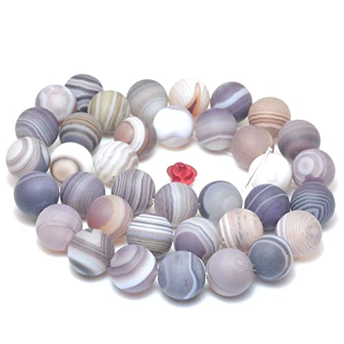 VALISS Exquisites handgefertigtes Perlenarmband, handverlesen, Lavendel, gestreift, Achat, mattiert, rund, DIY-Material, Halskette, lila Mädchen-Armband, Größe: 10 mm, 37 Stück VALISS Exquisites handgefertigtes Perlenarmband, handverlesen, Lavendel, gestreift, Achat, mattiert, rund, DIY-Material, Halskette, lila Mädchen-Armband, Größe: 10 mm, 37 Stück von VALISS