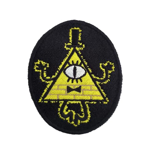 VALKYNEA 100 % bestickter Aufnäher, inspiriert von Anime-Fan-Kunst/Gravity Falls Bill/Applikation (thermoklebend/zum Aufbügeln) von Valkynea