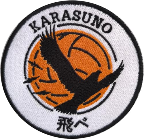 VALKYNEA 100 % bestickter Aufnäher, inspiriert von Anime-Fan-Kunst/Karasuno 2/Voley/Patch-Stickerei (Hook & Loop/Größe 10 cm) von VALKYNEA