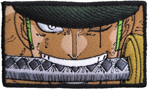 VALKYNEA 100 % bestickter Aufnäher, inspiriert von Anime-Fan-Kunst/Zoro-Schwert/Patch-Stickerei (thermoklebend/zum Aufbügeln) von VALKYNEA