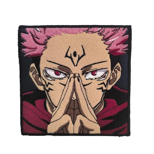 VALKYNEA 100 % bestickter Aufnäher, inspiriert von Anime Yuji Itadori Fan Art/Patch/Stickerei/bestickte Applikation (thermoklebend/zum Aufbügeln) von Valkynea