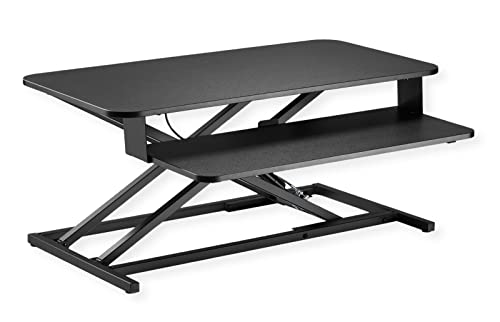 VALUE Höhenverstellbarer Schreibtischaufsatz, 800 x 400 mm, schwarz von VALUE
