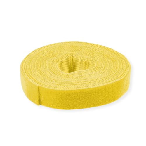 VALUE Klettband auf Rolle, 10mm, gelb, 25 m von VALUE