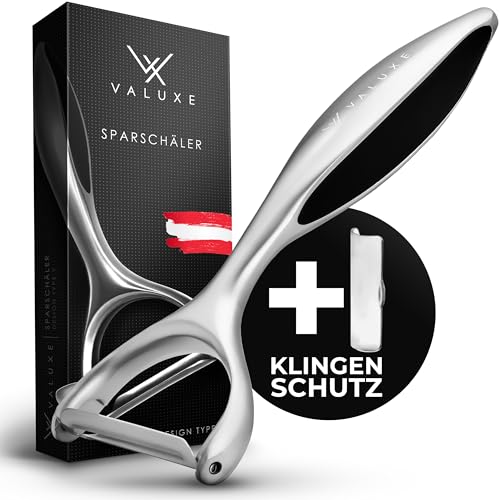 VALUXE® Premium Sparschäler mit scharfer Edelstahl Klinge & rutschfestem Griff - Handlicher Y-Gemüseschäler zum präzisen Schälen - Innovativer Kartoffelschäler, Spargelschäler, Universalschäler von VALUXE