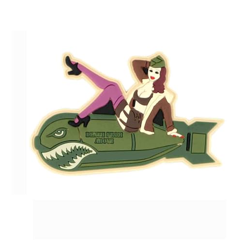 3D Patch PINUP GIRL BOMB ARMY HAKENKLETT GUMMI PVC AUFNÄHER Für Taktische Kleidung Rucksack Baseballkappe Uniform Weste Hundegeschirr Emblem von VAN OS