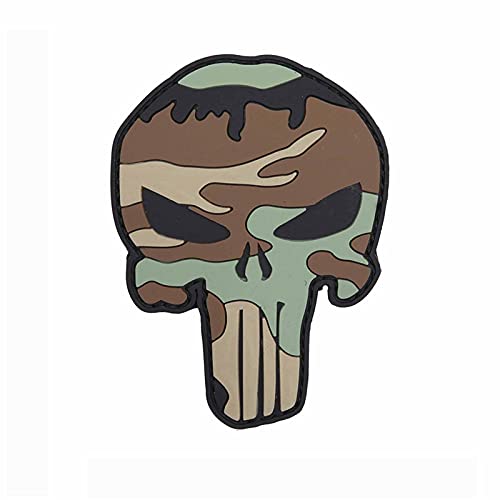 3D Rubber Patch Punisher Woodland 8,8 x 6,5 cm Gummi Abzeichen 3D Rubber Patch Punisher Woodland 8,8 x 6,5 cm Gummi Abzeichen von VAN OS