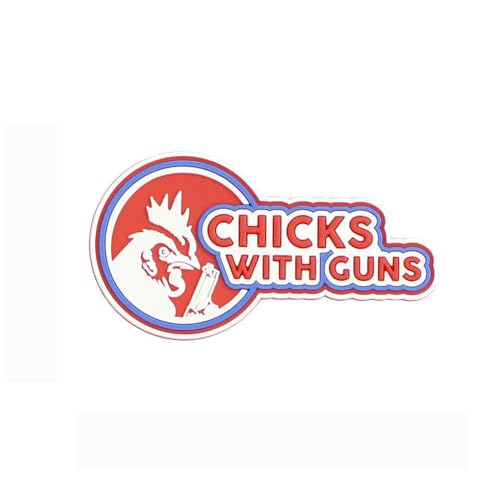 Emblem 3D PVC Patch Chicks with guns Farbe: rot von VAN OS