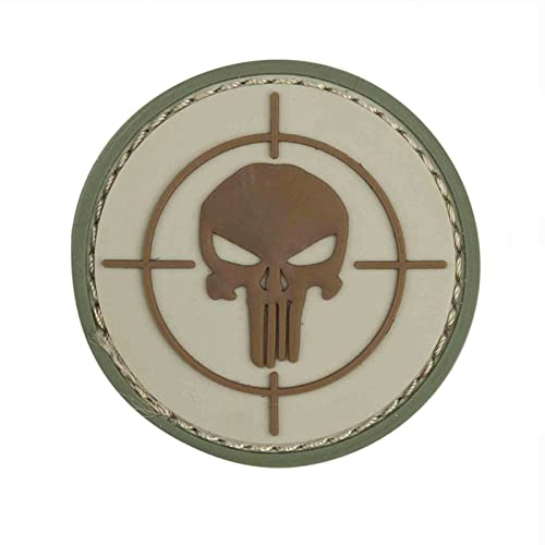 Emblem 3D PVC Patch Punisher Visier Coyote von VAN OS