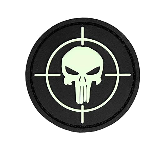Emblem 3D PVC Patch Punisher Visier Glow-in-The-Dark von VAN OS