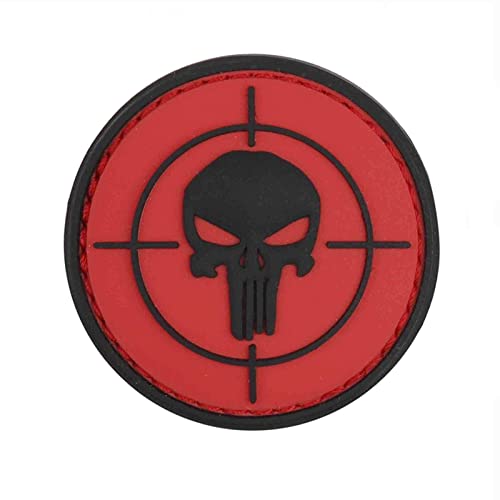 Emblem 3D PVC Patch Punisher Visier rot von VAN OS