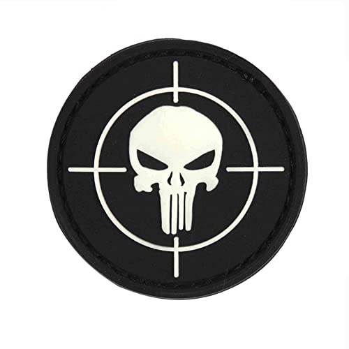 Emblem 3D PVC Patch Punisher Visier schwarz von VAN OS