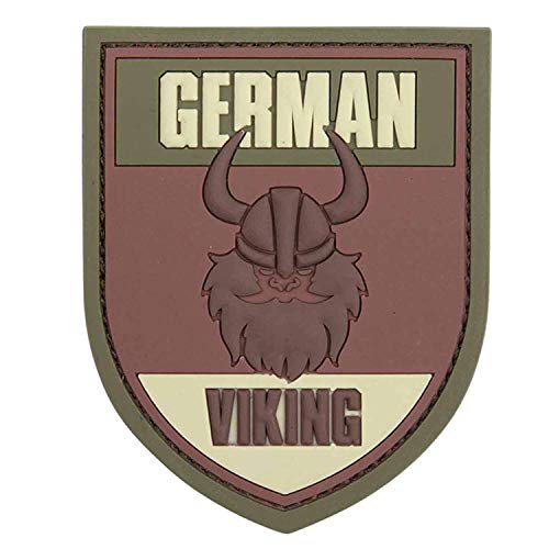Emblem 3D Rubber Patch German Viking Multi 8,6 x 6,9 cm Wikinger von VAN OS