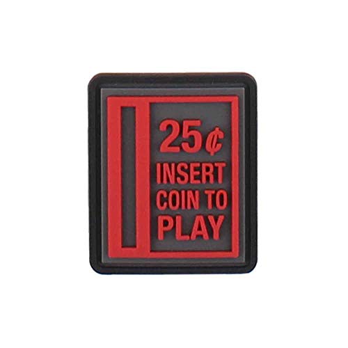 VAN OS Emblem 3D Rubber Patch Insert Coin to Play schwarz-rot #5099 Klett Abzeichen von VAN OS
