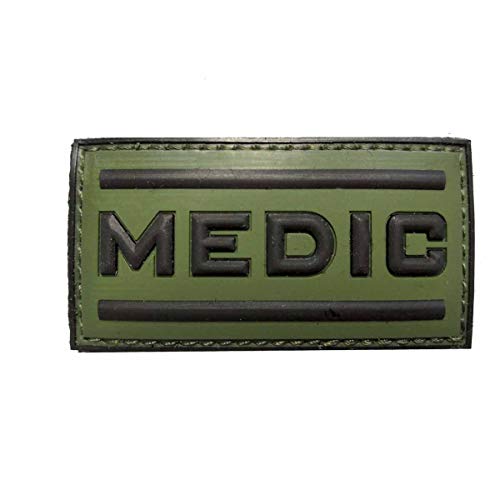 VAN OS Emblem 3D Rubber Patch Medic Klett Abzeichen Aufnäher grün von VAN OS