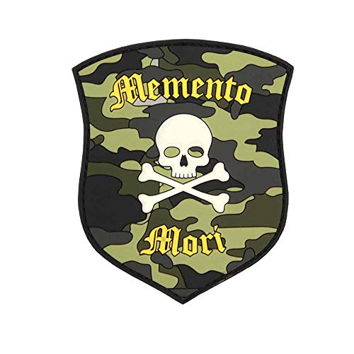 VAN OS Emblem 3D Rubber Patch Memento Mori Shield Skull Woodland #6108 Klett Abzeichen ca. 9 x 7,5 cm von VAN OS