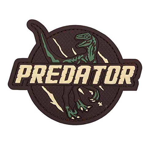 VAN OS Emblem 3D Rubber Patch Predator Klett Abzeichen 8 x 9,5 cm Dinosaurier Dino Multi von VAN OS