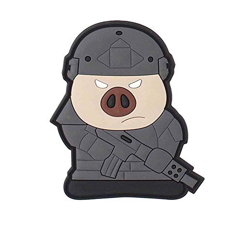 VAN OS Emblem 3D Rubber Patch Tactical Schwein #5108 Klett Abzeichen 8,8 x 6,8 cm von VAN OS