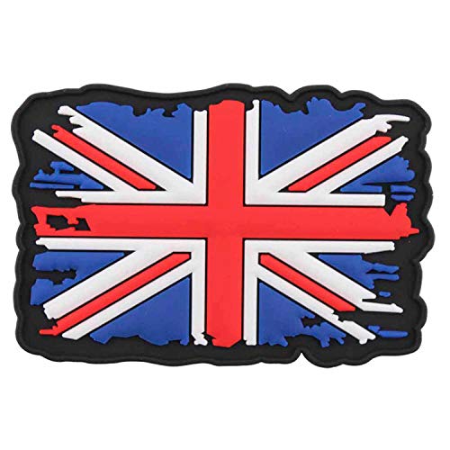 VAN OS Emblem 3D Rubber Patch Vintage Flagge 4,8 x 7,3 cm Klett Abzeichen UK Britisch Union Jack von VAN OS
