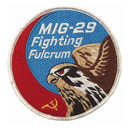 VAN OS Emblem aus Stoff Aufnäher Mig - 29 Fighting Fulcrum Ø 10 cm von VAN OS