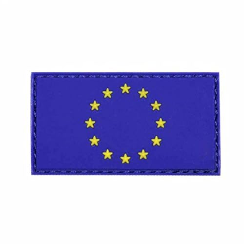 Van Os Emblem 3D EU Europäische Union Rubber Patch Klett Abzeichen Applikation von VAN OS