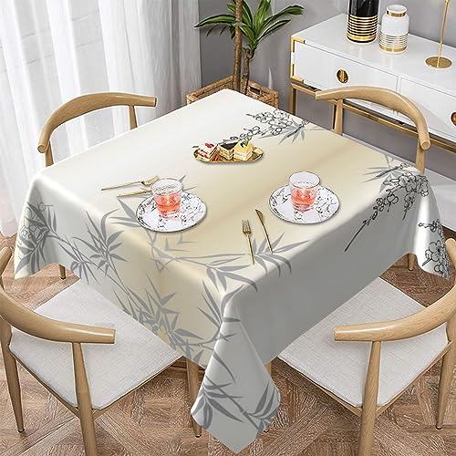 VANANI Bambus und Kirschblüten Baum Zen Die quadratische Tischdecke ist wasserdicht, knitterfrei, waschbar und weich. Sie wird in Restaurants, Küchen und Partys verwendet. von VANANI