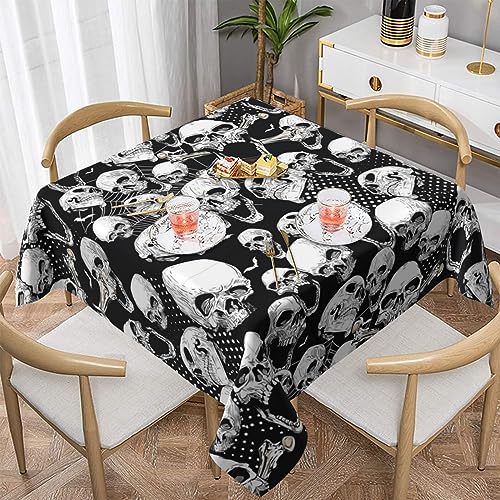 VANANI Totenkopf-Hintergrund. Die quadratische Tischdecke ist wasserdicht, knitterfrei, waschbar und weich. Sie wird in Restaurants, Küchen und Partys verwendet. VANANI Totenkopf-Hintergrund. Die quadratische Tischdecke ist wasserdicht, knitterfrei, waschbar und weich. Sie wird in Restaurants, Küchen und Partys verwendet. von VANANI