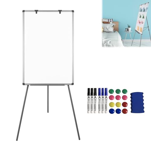 VANCHEMO Flipchart-Tafel Whiteboard Dreibein-Whiteboard mit Ständer 90x60cm Magnettafel Schreibtafel Abwischbares Präsentations-Board Höhenverstellbar Staffelei VANCHEMO Flipchart-Tafel Whiteboard Dreibein-Whiteboard mit Ständer 90x60cm Magnettafel Schreibtafel Abwischbares Präsentations-Board Höhenverstellbar Staffelei von VANCHEMO
