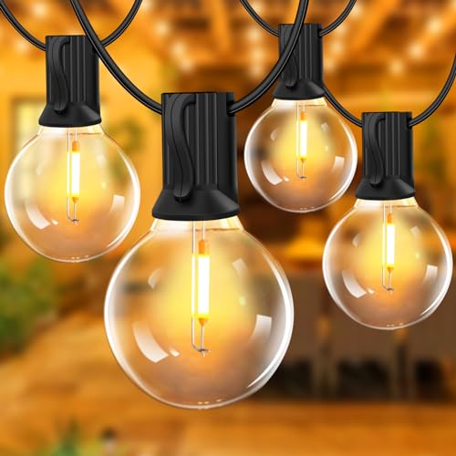 LED Lichterkette Außen Strom 15m - Lichterketten Outdoor mit 25+2 Glühbirnen Aussen Wetterfest Dimmbar Warmweiß Aussenlichterkette Retro Lights Birnen für Terrasse Biergarten Garten Pavillon Balkon von VANDABAO