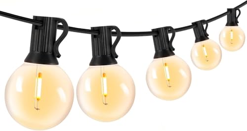 LED Lichterkette Außen Strom Dimmer - G40 60M 78+2 Glühbirnen Wetterfest Balkon Lichterketten Aussen IP44 Wasserdicht Outdoor Lichterkette Strombetrieben für Innen Außen Garten Terrasse(60m 78+2) von VANDABAO