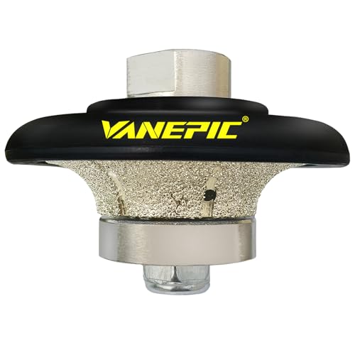 Diamond Demi Bullnose Half Bullnose Profile Wheel Diamond Hand Profiler Router Bit with 5/8-11 Thread for Grinder Polisher Granite Marble Concrete and Countertop Edge (B13) von VANEPIC