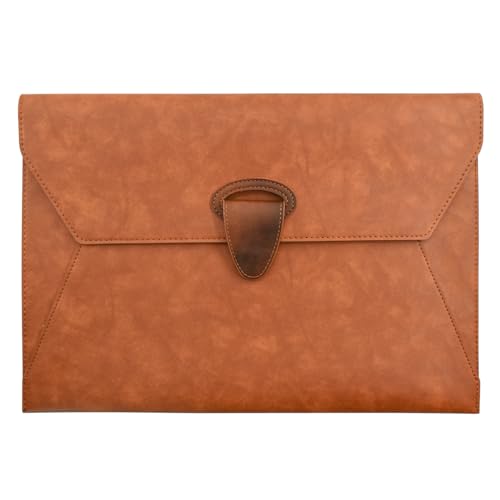 VANRA Dokumentenmappe aus PU-Leder, wasserdicht, mit 2 Fächern, A4-Portfolio-Ordner mit magnetischem Druckknopfverschluss, Braun VANRA Dokumentenmappe aus PU-Leder, wasserdicht, mit 2 Fächern, A4-Portfolio-Ordner mit magnetischem Druckknopfverschluss, Braun von VANRA
