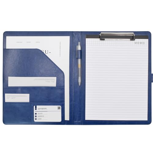 VANRA Padfolio Klemmbrett-Mappe, Leder, Portfolio, Ordner, Organizer, Vorstellungsgespräche, Lebenslaufmappe für Papiere, legale Dokumente, A4, Briefgröße, Schreibblock, Notizblock, Klemmbretter mit VANRA Padfolio Klemmbrett-Mappe, Leder, Portfolio, Ordner, Organizer, Vorstellungsgespräche, Lebenslaufmappe für Papiere, legale Dokumente, A4, Briefgröße, Schreibblock, Notizblock, Klemmbretter mit von VANRA