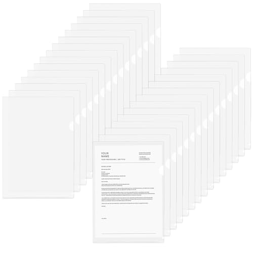 VANRA Transparente Dokumentenmappen, Poly-Projekttaschen für A4-Papier, Kunststoffordner für Schule, Büro, Klassenzimmer, transparent, 30 Stück VANRA Transparente Dokumentenmappen, Poly-Projekttaschen für A4-Papier, Kunststoffordner für Schule, Büro, Klassenzimmer, transparent, 30 Stück von VANRA