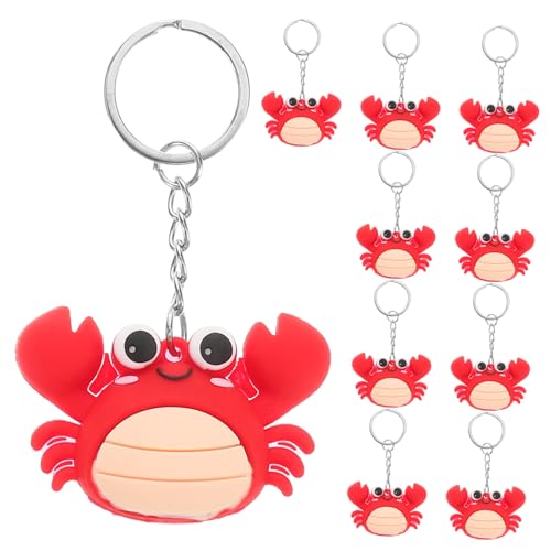 VANZACK 10 Stück Realistische Krebs Schlüsselanhänger aus Langlebigem Material Niedliche Cartoon Anhänger für Rucksack Tasche Handy Meeresbewohner Deko für Party und Alltag VANZACK 10 Stück Realistische Krebs Schlüsselanhänger aus Langlebigem Material Niedliche Cartoon Anhänger für Rucksack Tasche Handy Meeresbewohner Deko für Party und Alltag von VANZACK