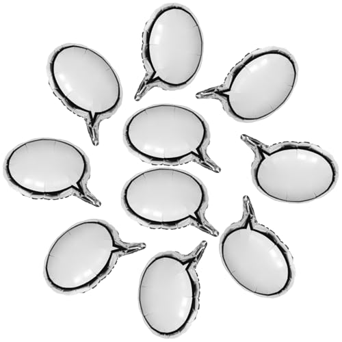 VANZACK 10 Stück Teiliges Aluminiumfolie-sprechblasendekorationen zum Beschreiben Langlebige Diy-partyballons für Hochzeiten Geburtstage Verlobungen Persönliche Nachrichten Partydekoration VANZACK 10 Stück Teiliges Aluminiumfolie-sprechblasendekorationen zum Beschreiben Langlebige Diy-partyballons für Hochzeiten Geburtstage Verlobungen Persönliche Nachrichten Partydekoration von VANZACK