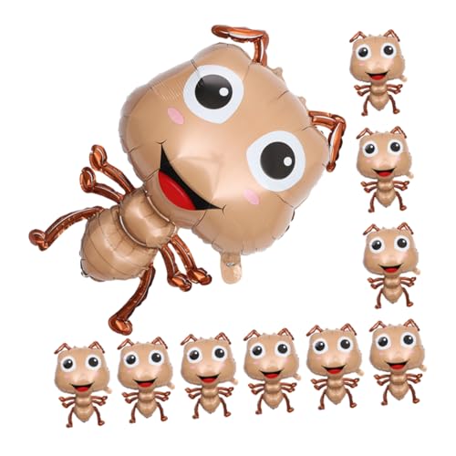 VANZACK 10stücke Ameisen-folienballon Aufblasbar Cartoon Insekten Dekoration Party Zubehör Garten Geburtstagsfeier Babyparty Ornament Folienballons Cartoon-tier Ballons von VANZACK