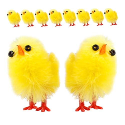VANZACK 10 Stück Teiliges Flockiger Küken Osterdekorationen Kleine Gelbe Hühnerfiguren für Tischdeko Party und Wohnraumgestaltung Leicht Langlebig Niedliche Frühlingsakzente VANZACK 10 Stück Teiliges Flockiger Küken Osterdekorationen Kleine Gelbe Hühnerfiguren für Tischdeko Party und Wohnraumgestaltung Leicht Langlebig Niedliche Frühlingsakzente von VANZACK