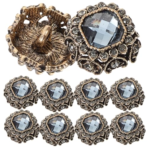 VANZACK 10 Stück Teiliges Metallknöpfe mit Strass Große Zierknöpfe für Wollmäntel DIY Nähzubehör Hochwertige Bekleidungs Knöpfe mit Funkelnden Schmucksteinen Veredelung für Jacken und VANZACK 10 Stück Teiliges Metallknöpfe mit Strass Große Zierknöpfe für Wollmäntel DIY Nähzubehör Hochwertige Bekleidungs Knöpfe mit Funkelnden Schmucksteinen Veredelung für Jacken und von VANZACK