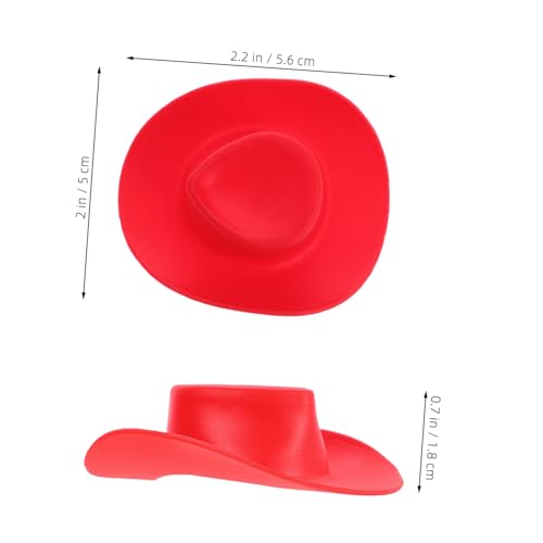 VANZACK 10 Stück Teiliges Miniatur Cowboyhüte aus Kunststoff Kleine Puppenhüte für Puppenhaus Zubehör Leichte Dekorative Hüte für DIY Bastelprojekte und Partydekorationen VANZACK 10 Stück Teiliges Miniatur Cowboyhüte aus Kunststoff Kleine Puppenhüte für Puppenhaus Zubehör Leichte Dekorative Hüte für DIY Bastelprojekte und Partydekorationen von VANZACK